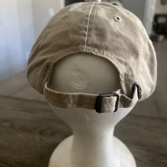 Polo Ralph Lauren Baseball Cap Tan Embroidered American Flag Made in USA - Picture 4 of 9